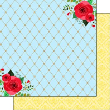 Scrapbook Customs - Double Sided Paper 12 x 12 - Yellow Princess