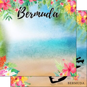 Scrapbook Customs - Double Sided Paper 12 x 12 - Bermuda Getaway
