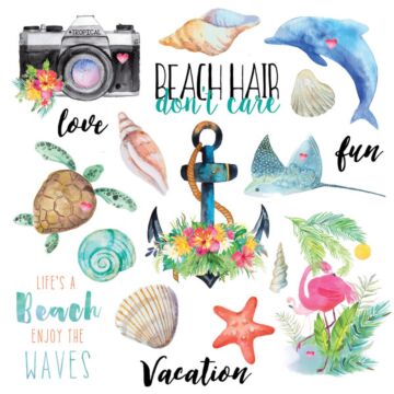 Scrapbook Customs - 12x12 Paper - Getaway Cut Out #1
