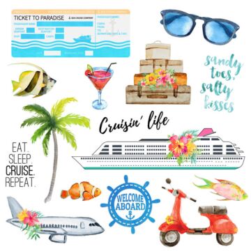 Scrapbook Customs - 12x12 Paper - Getaway Cut Out #2
