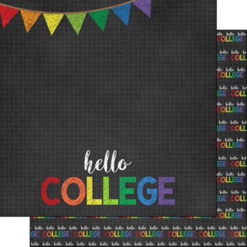 Scrapbook Customs Hello College Grade Paper 12x12