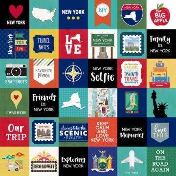 Scrapbook Customs - NEW YORK ADVENTURE CUT OUTS PAPER