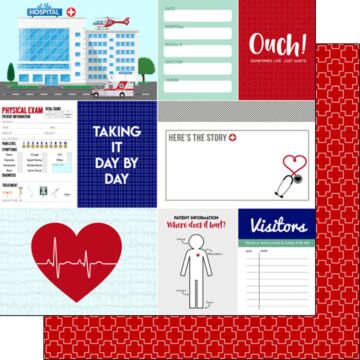 Scrapbook Customs - 12x12 Paper - Patient Journal