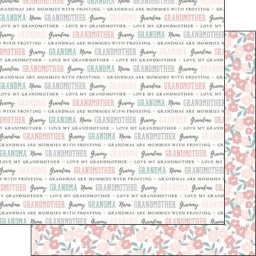 Scrapbook Customs - Double Sided Paper 12 x 12 - Grandma DS Pride