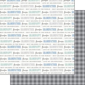 Scrapbook Customs - Double Sided Paper 12 x 12 - Grandpa DS Pride