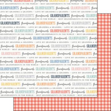 Scrapbook Customs - Double Sided Paper 12 x 12 - Grandparents DS Pride
