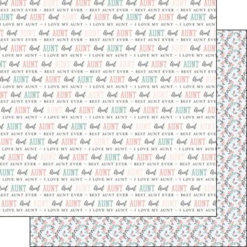 Scrapbook Customs - Double Sided Paper 12 x 12 - Aunt DS Pride