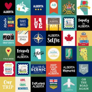 Scrapbook Customs - 12 x 12 paper - Alberta Adventure Cut Outs