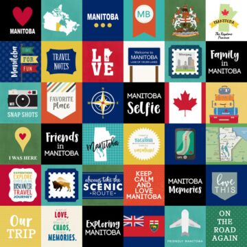Scrapbook Customs - 12 x 12 paper - Manitoba Adventure Cut Outs