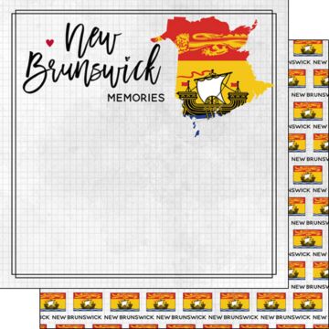 Preorder Scrapbook Customs New Brunswick Adventure Flag DS Paper