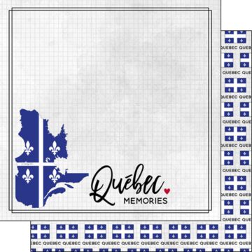 Preorder Scrapbook Customs Quebec Adventure Flag DS Paper