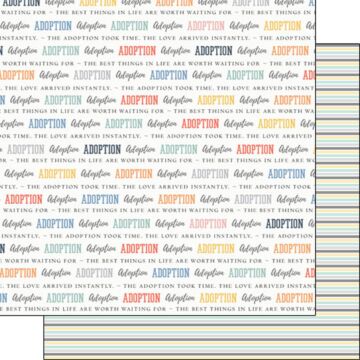 Scrapbook Customs - Double Sided Paper 12 x 12 - Adoption DS Pride