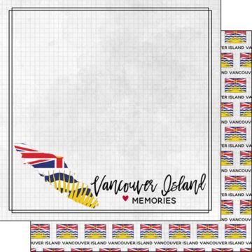 Preorder Scrapbook Customs Vancouver Island Adventure Flag DS Paper