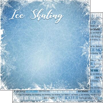 Scrapbook Customs ICE SKATING WINTER ADVENTURE DS PAPER 12x12