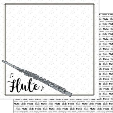 Scrapbook Customs - Flute Notes Paper
