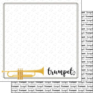 Scrapbook Customs - Trumpet Notes Paper