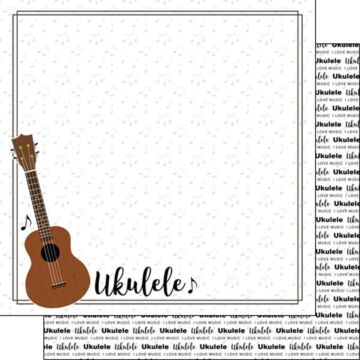 Scrapbook Customs - Ukulele Notes Paper