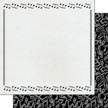 Scrapbook Customs MUSIC NOTES BORDER DS 12x12 PAPER