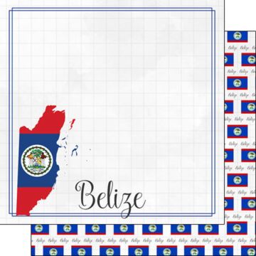 Scrapbook Customs Belize Adventure Border Paper Double-Sided Paper 12 x 12