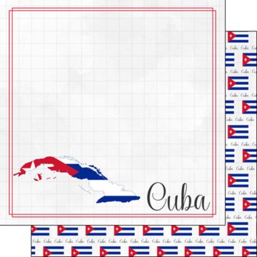 Scrapbook Customs - Double Sided Paper 12 x 12 - Cuba Adventure Border