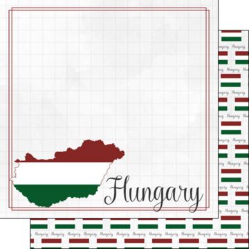 Scrapbook Customs Hungary Adventure Border Paper 12x12