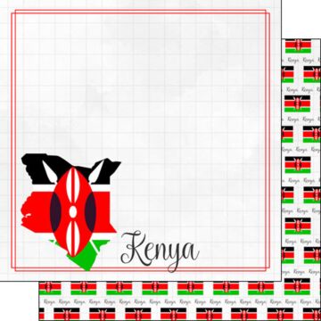Scrapbook Customs Kenya Adventure Border Paper 12x12    