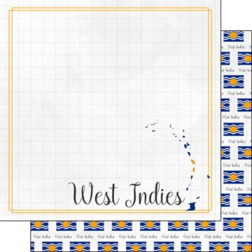 Scrapbook Customs West Indies Adventure Border Paper Double-Sided Paper 12 x 12