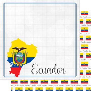 Scrapbook Customs Ecuador Adventure Border Paper Double-Sided Paper 12 x 12