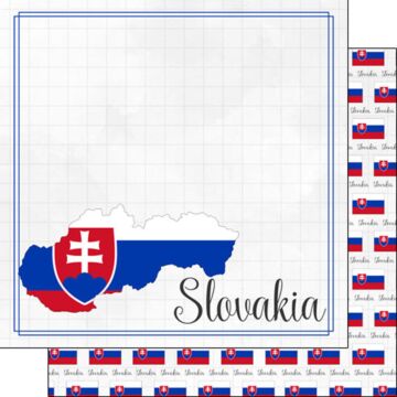 Scrapbook Customs Slovakia Adventure Border Paper 12x12