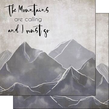 Scrapbook Customs - 12x12 Paper - NPWC Comp. 4 - Mountains Calling Left & Right