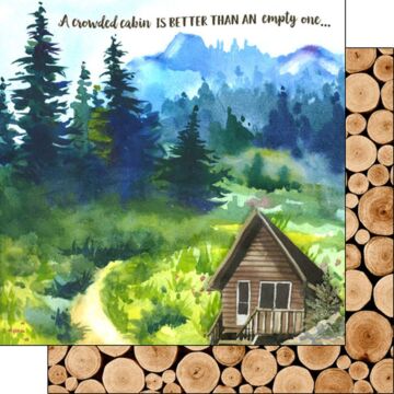 Preorder Scrapbook Customs NPWC Comp. 7 - Cabin WC & Wood Rounds Paper