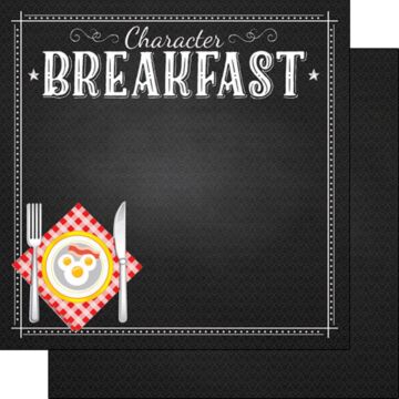 Scrapbook Customs - Character Breakfast Plate Double Sided Paper