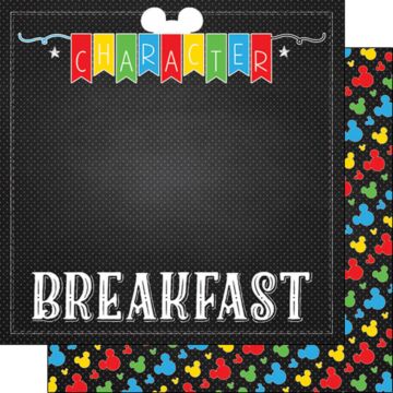 Scrapbook Customs CHARACTER BREAKFAST BANNER 12x12 DS PAPER