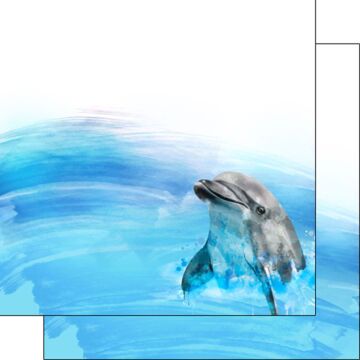 Scrapbook Customs - 12x12 Paper - Dolphin Encounter