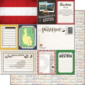 Scrapbook Customs - Double Sided Paper 12 x 12 - Austria - DS Journal