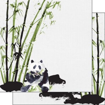 Scrapbook Customs - Double Sided Paper 12 x 12 - Panda Safari