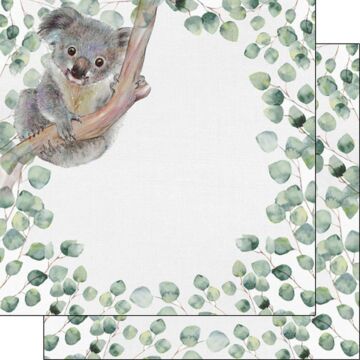 Scrapbook Customs - Double Sided Paper 12 x 12 - Koala Safari