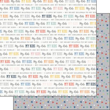 Scrapbook Customs - Double Sided Paper 12 x 12 - My Kids DS Pride