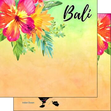Scrapbook Customs - Double Sided Paper 12 x 12 - Bali Getaway