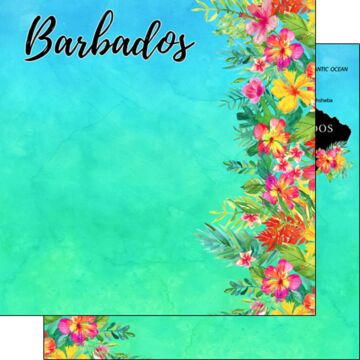 Scrapbook Customs - Double Sided Paper 12 x 12 - Barbados Getaway