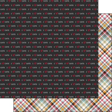 Scrapbook Customs I Love Cats - Plaid DS Paper 12x12