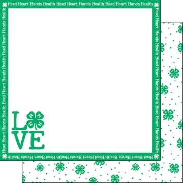 Scrapbook Customs - 12x12 Paper - 4-H Love