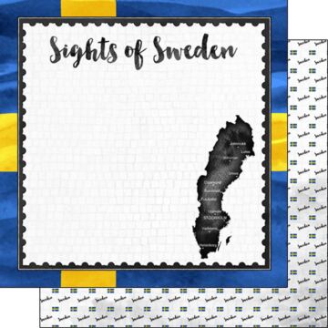 Sweden Flag Sights (Double-Sided Paper 12 x 12)