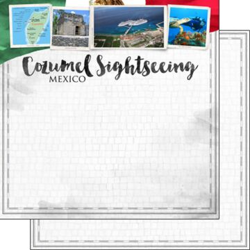 Scrapbook Customs Cozumel City Sights Paper Double-Sided Paper 12 x 12
