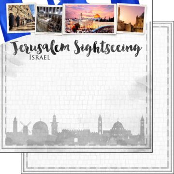 Scrapbook Customs Jerusalem City Sights Paper 12x12