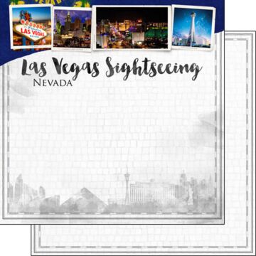 Scrapbook Customs - 12x12 Paper - Las Vegas City Sights