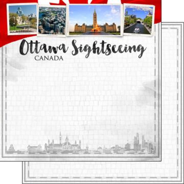 Scrapbook Customs - Double Sided Paper 12 x 12 - Ottawa City Sights