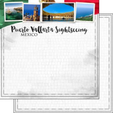 Scrapbook Customs Puerto Vallarta City Sights Paper Double-Sided Paper 12 x 12