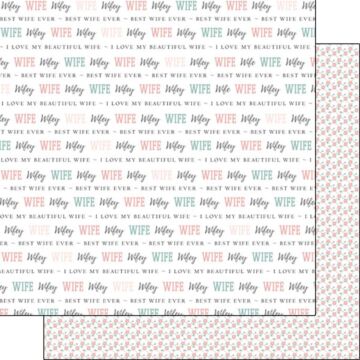 Scrapbook Customs - Double Sided Paper 12 x 12 - Wife DS Pride