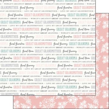 Scrapbook Customs - Double Sided Paper 12 x 12 - Great Grandmother DS Pride
